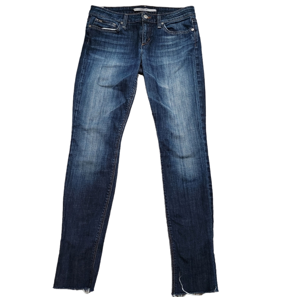 Joe's Chelsea Fit Blue Medium Wash Raw Hem Jeans Size W 28
